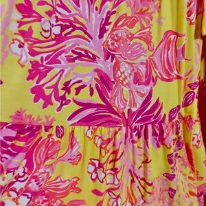 Lilly Pulitzer Yellow and Pink Floral Design